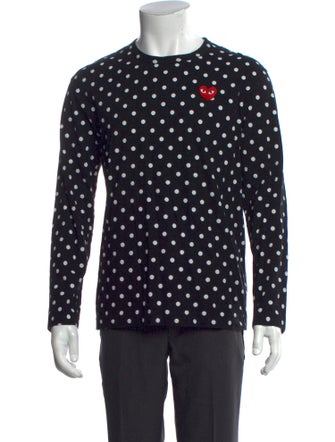 Comme des Garçons Polka Dot Print Crew Neck T-Shirt