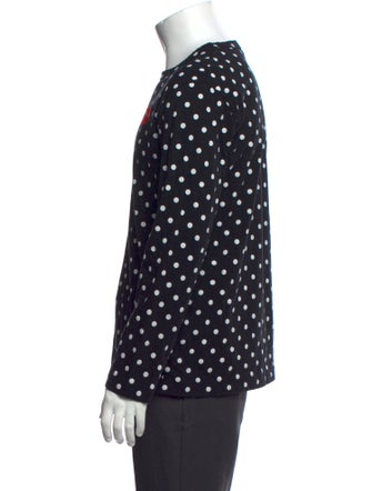 Comme des Garçons Polka Dot Print Crew Neck T-Shirt