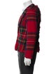 Comme des Garçons Wool Plaid Print Peacoat