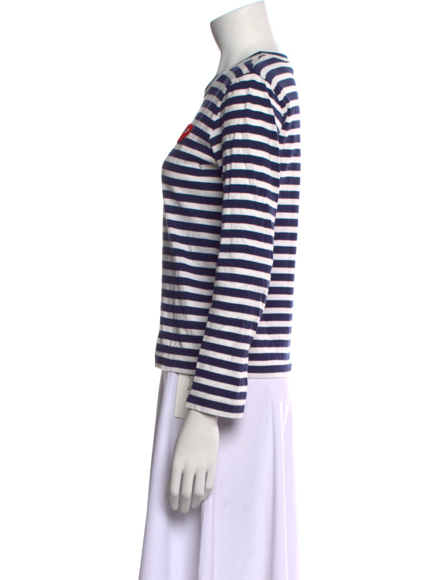 Comme des Garçons Play Striped Crew Neck Top
