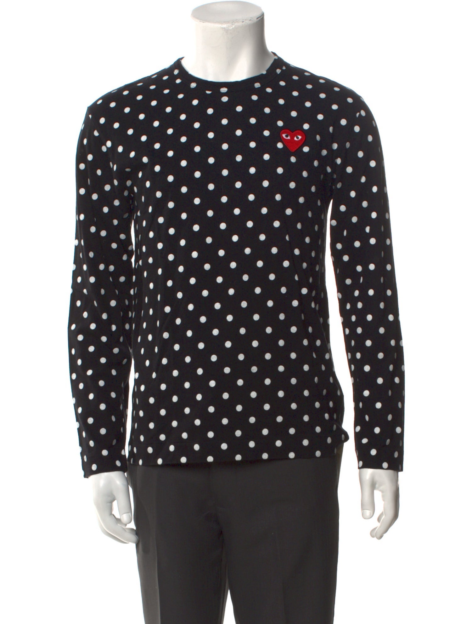 Comme des Garçons Polka Dot Print Crew Neck T-Shirt