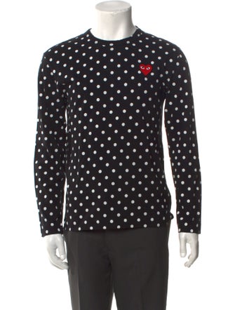 Comme des Garçons Polka Dot Print Crew Neck T-Shirt