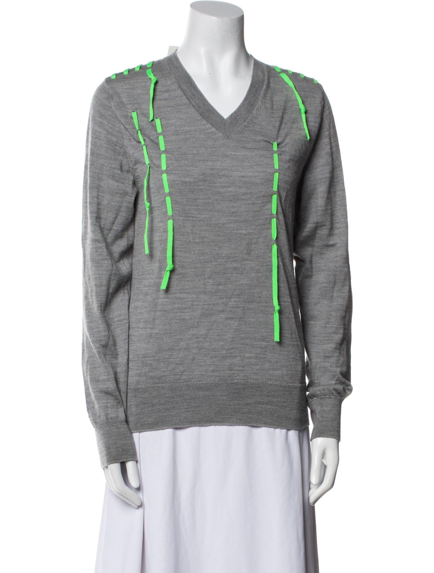 Comme des Garçons SHIRT Wool V-Neck Sweatshirt