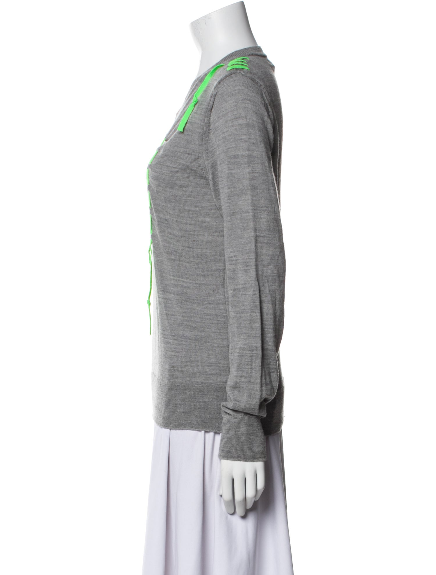 Comme des Garçons SHIRT Wool V-Neck Sweatshirt