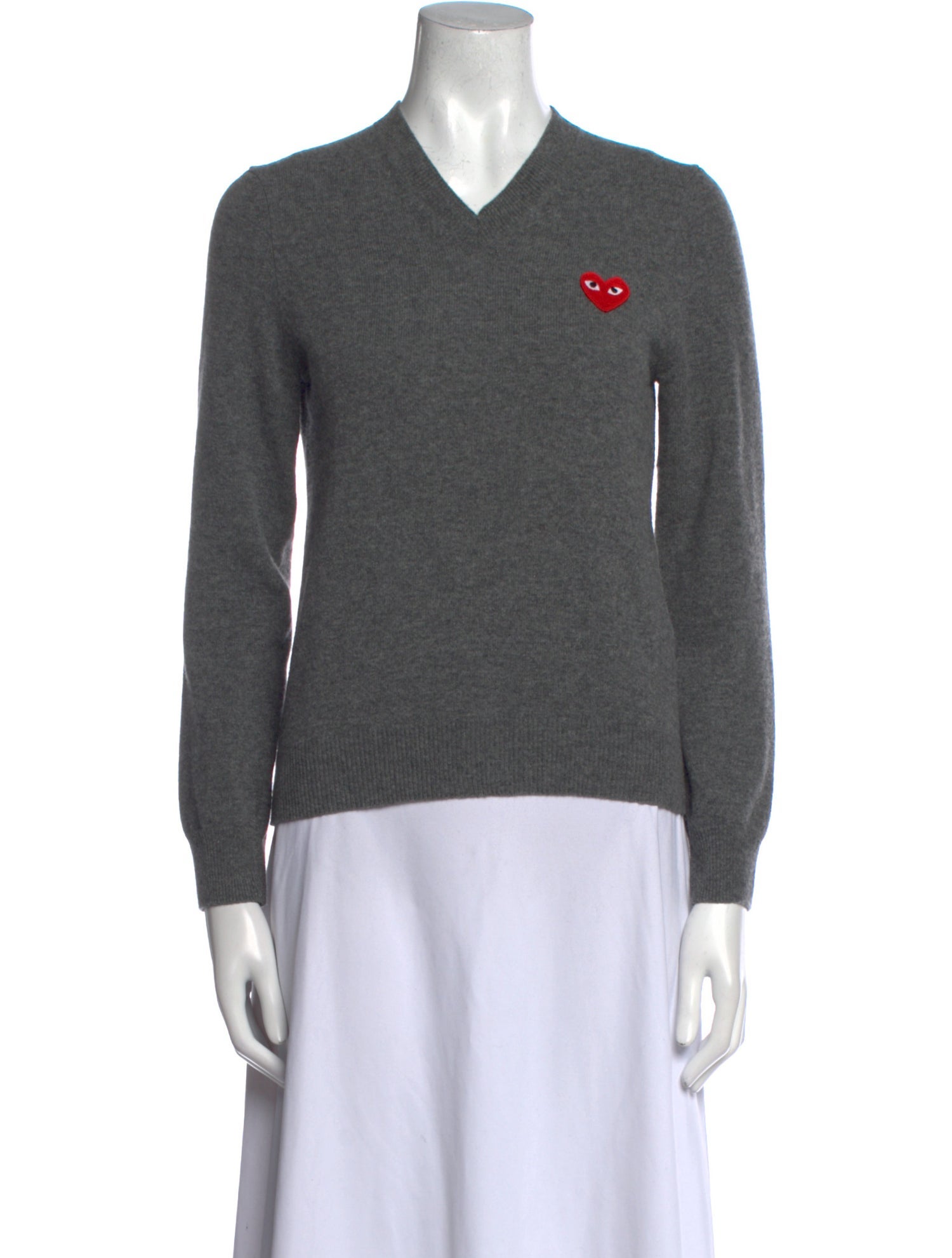 Comme des Garçons Play Wool V-Neck Sweater