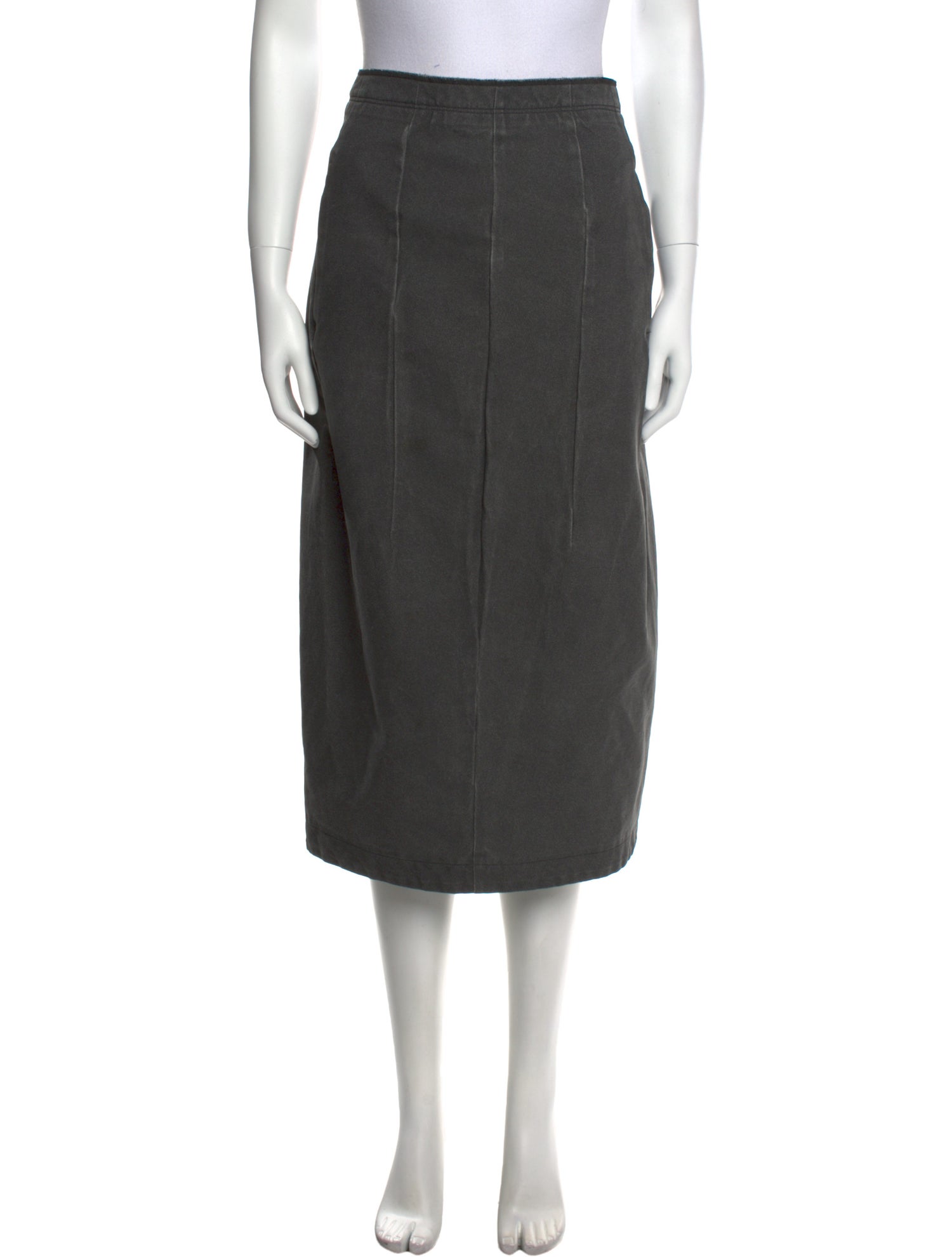 Comme des Garçons Pleated Accents Midi Length Skirt