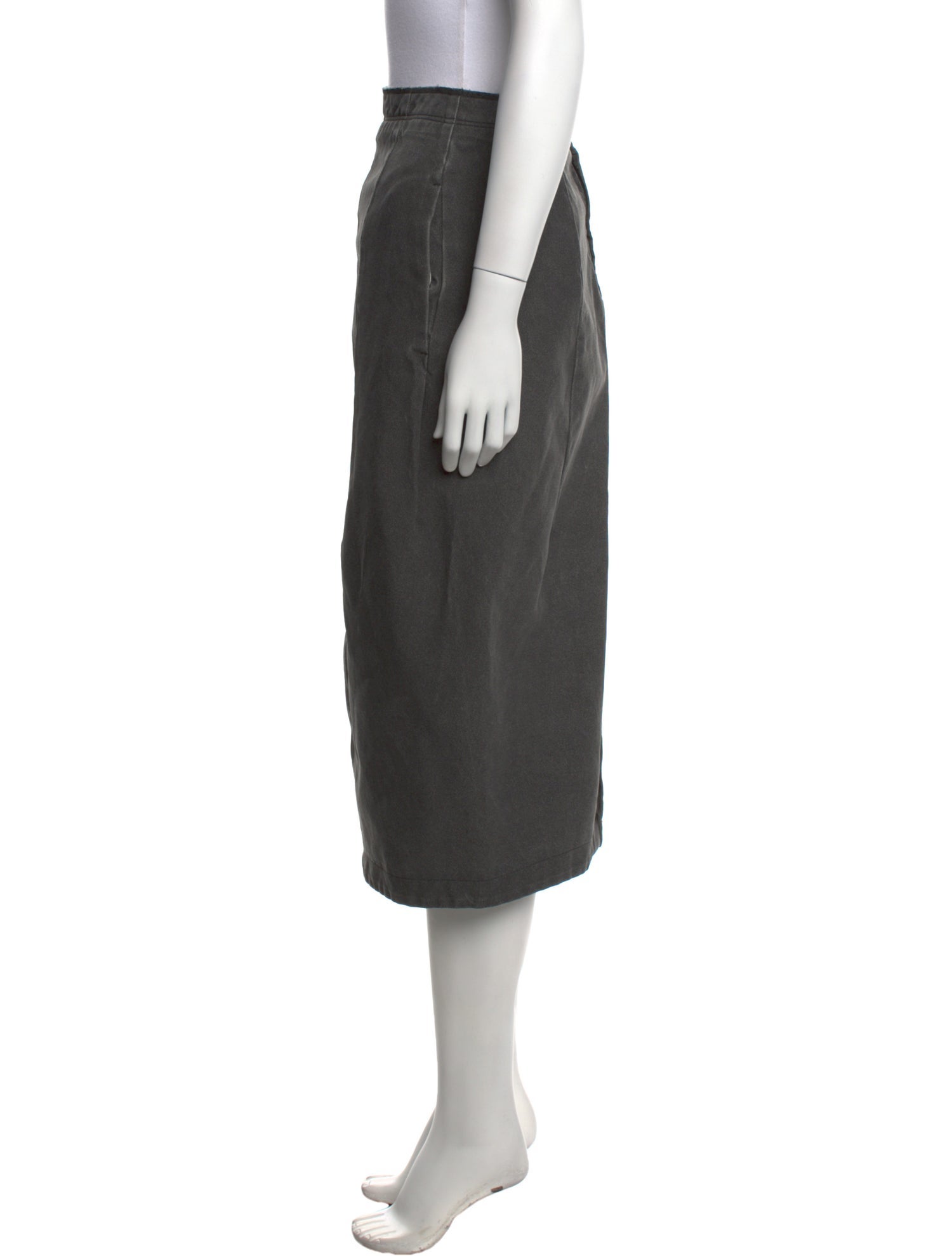 Comme des Garçons Pleated Accents Midi Length Skirt