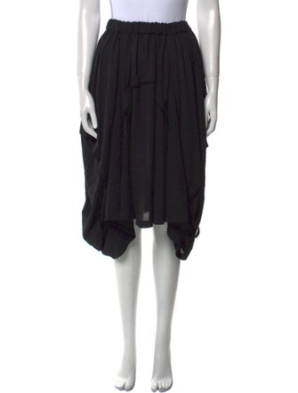 Comme des Garçons Raw-Edge Trim Knee-Length Skirt