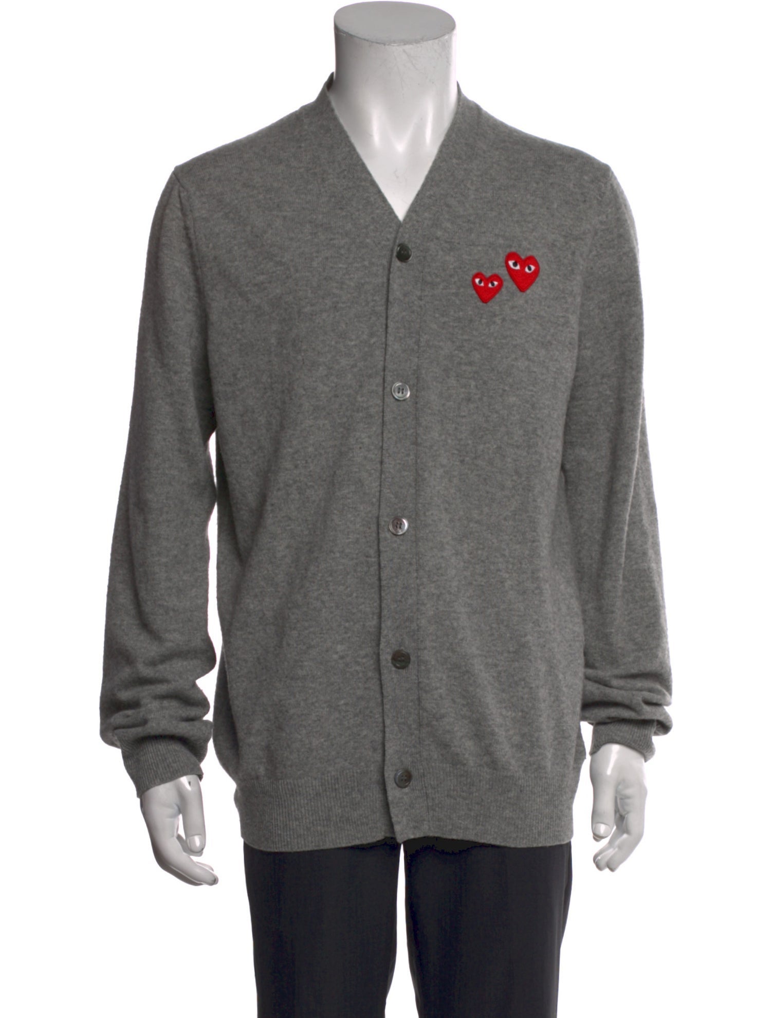 Comme des Garçons Play Wool Graphic Print Cardigan