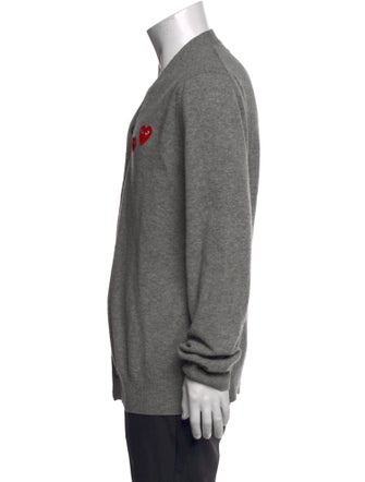 Comme des Garçons Play Wool Graphic Print Cardigan