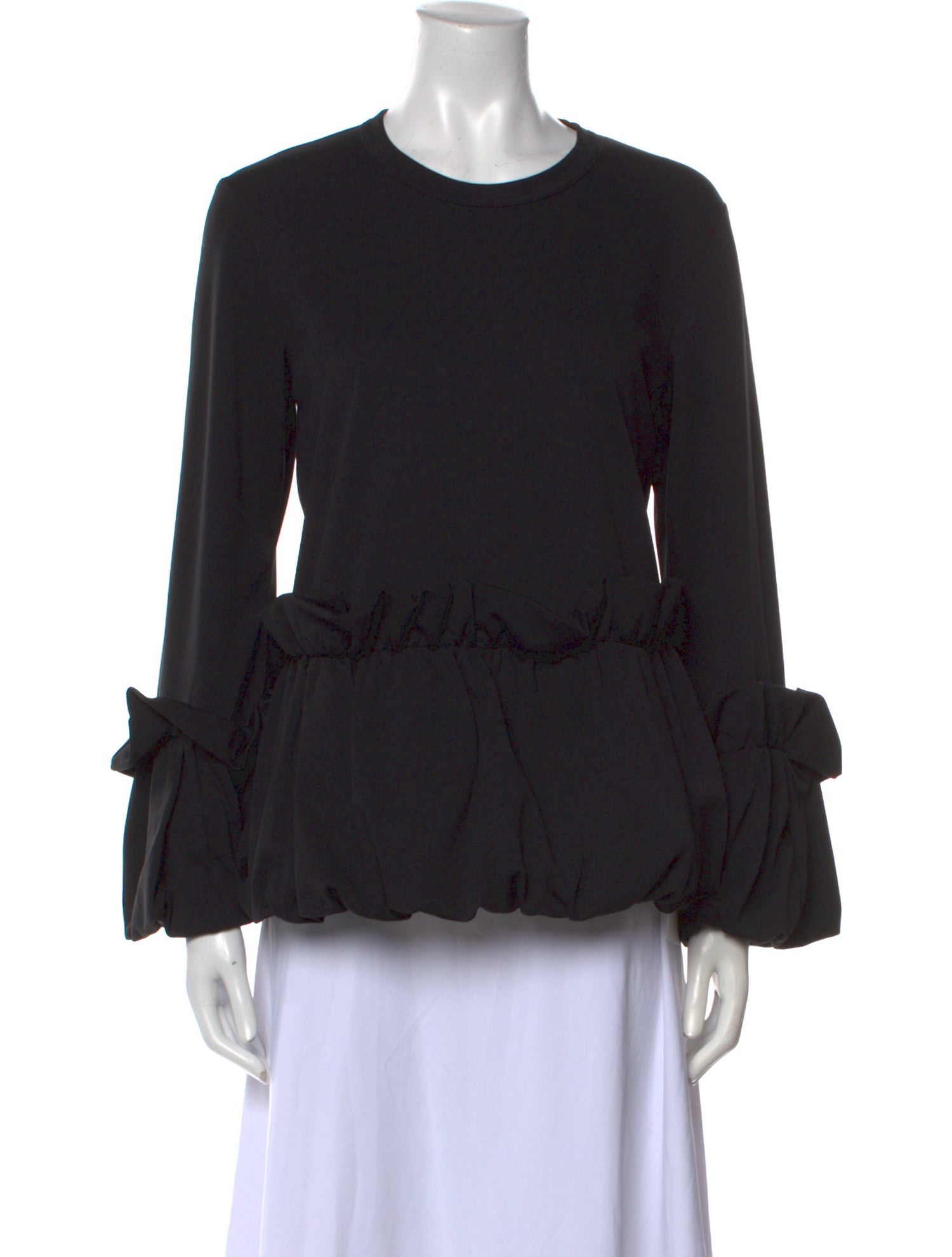 Comme des Garçons Crew Neck Long Sleeve Blouse