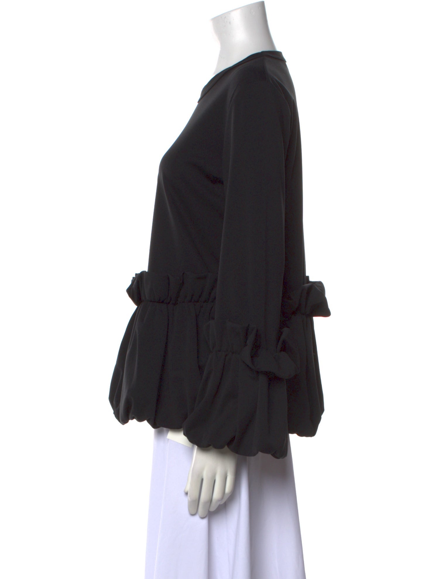 Comme des Garçons Crew Neck Long Sleeve Blouse