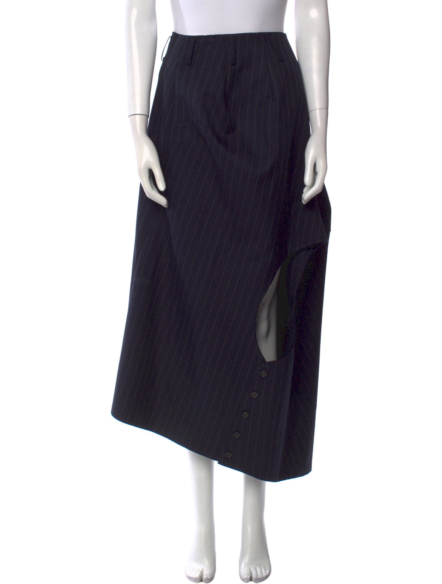 Comme des Garçons Wool Midi Length Skirt