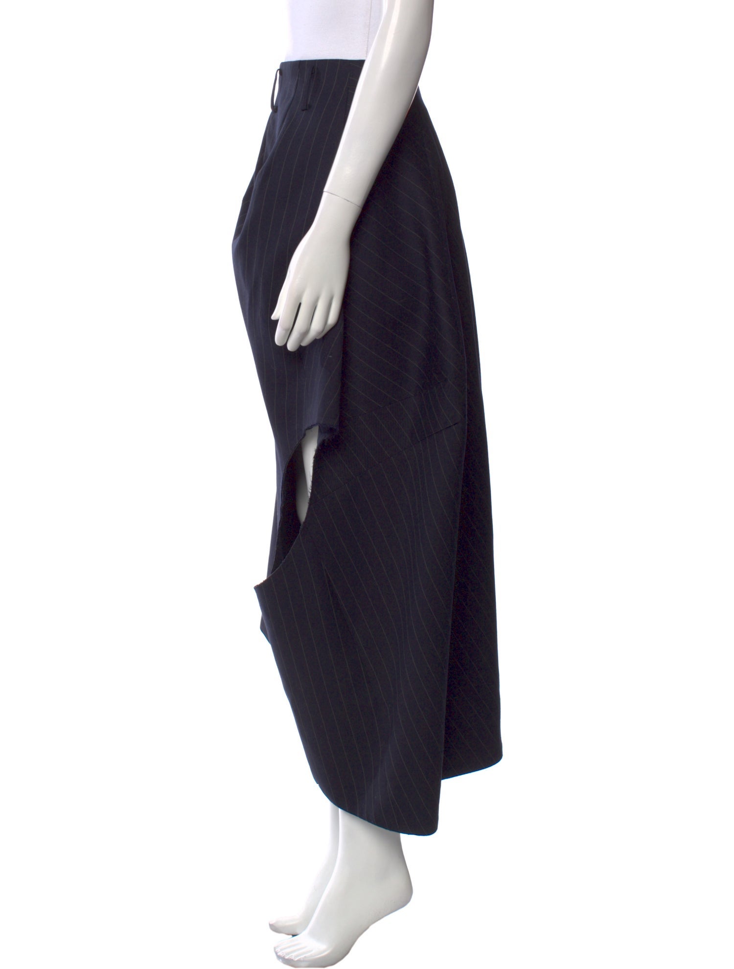 Comme des Garçons Wool Midi Length Skirt
