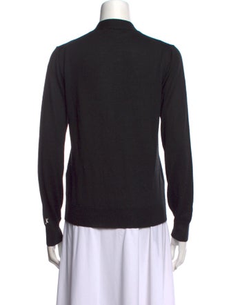 BLACK Comme des Garçons Wool V-Neck Sweater