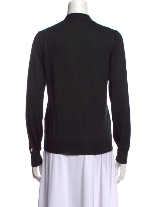 BLACK Comme des Garçons Wool V-Neck Sweater