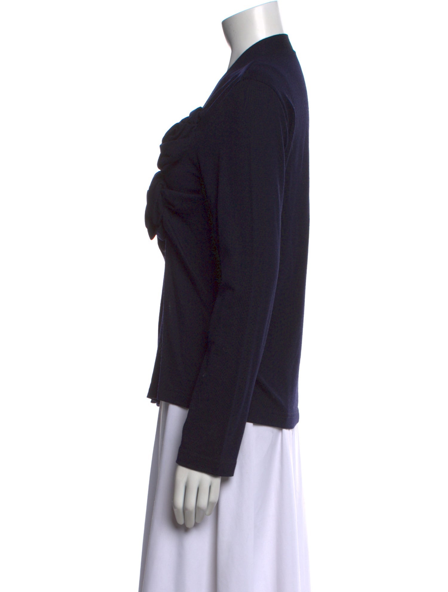 Comme des Garçons Wool Long Sleeve Button-Up Top