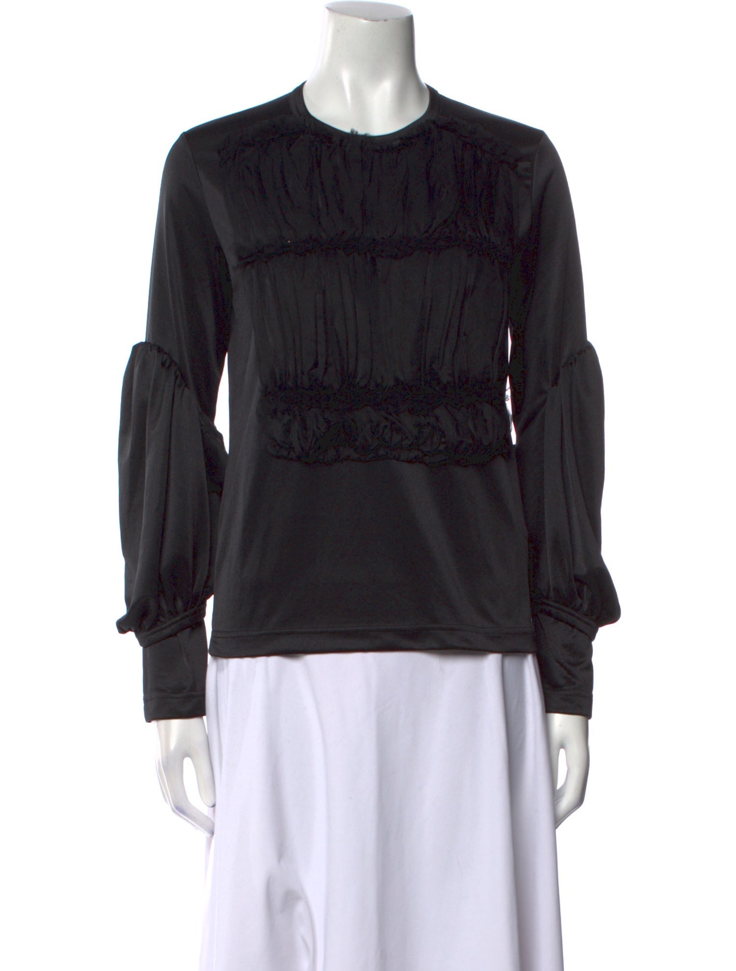 Comme des Garçons Crew Neck Long Sleeve Blouse