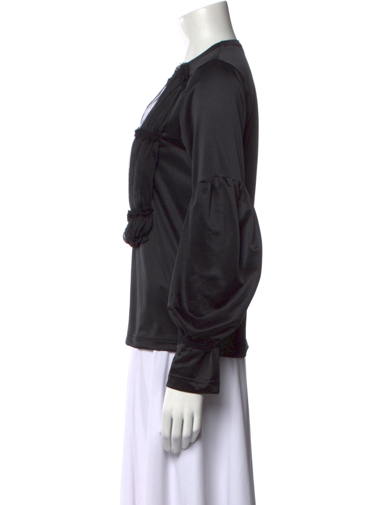 Comme des Garçons Crew Neck Long Sleeve Blouse