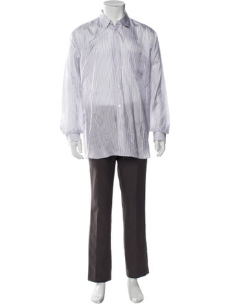 Comme des Garçons SHIRT Striped Long Sleeve Dress Shirt