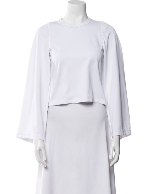 Comme des Garçons Crew Neck Three-Quarter Sleeve Crop Top