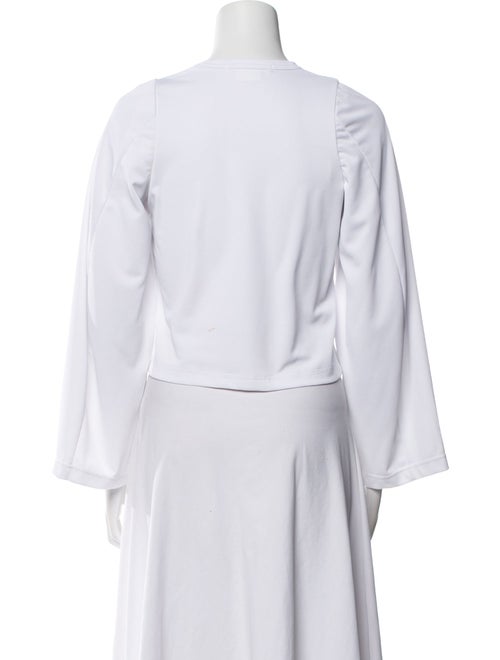 Comme des Garçons Crew Neck Three-Quarter Sleeve Crop Top