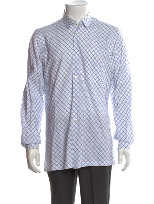 Comme des Garçons Plaid Print Long Sleeve Dress Shirt