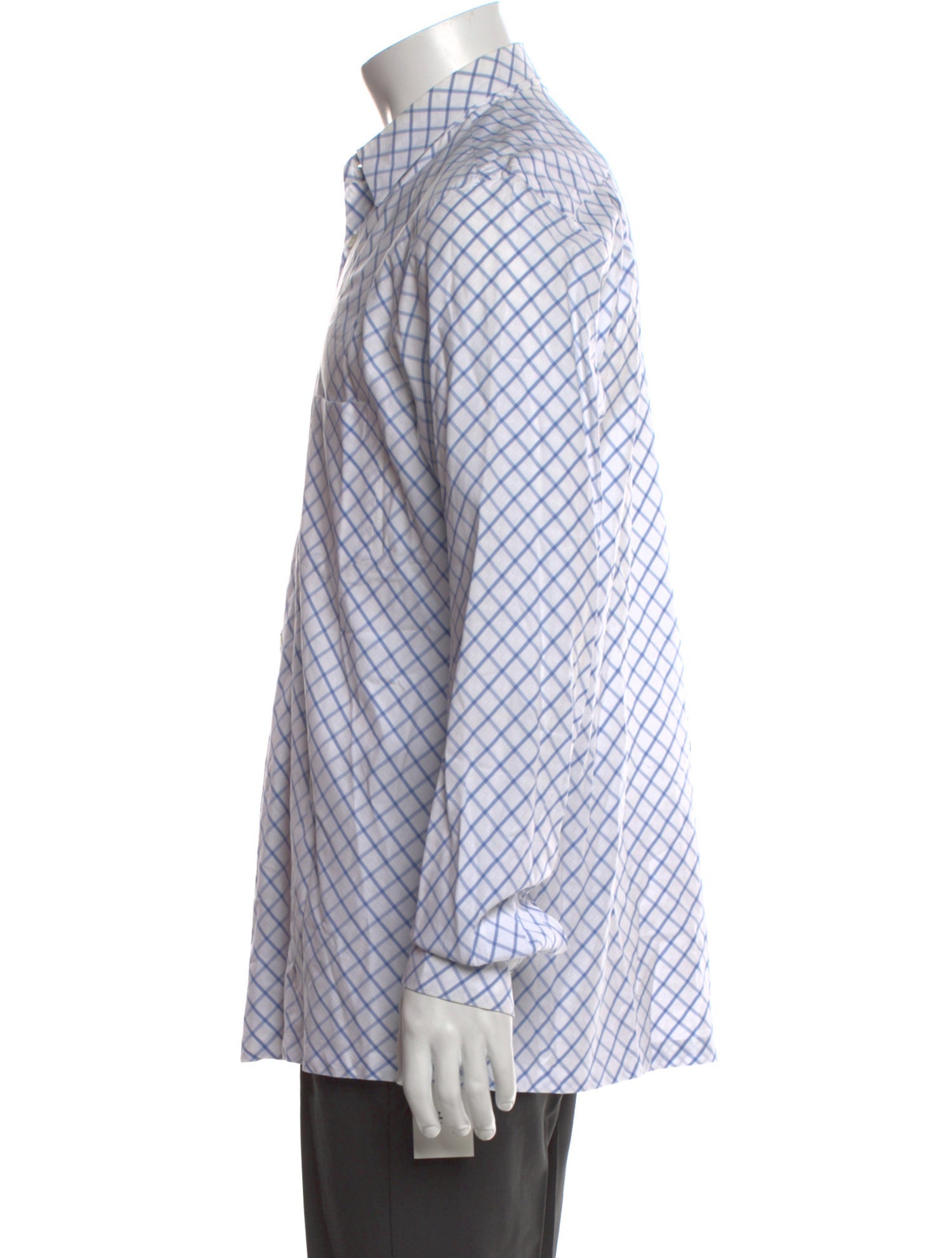 Comme des Garçons Plaid Print Long Sleeve Dress Shirt