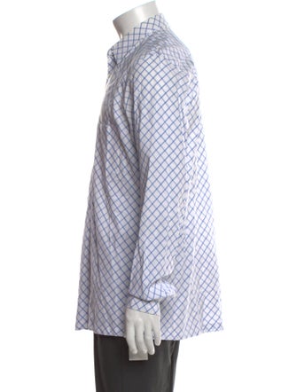 Comme des Garçons Plaid Print Long Sleeve Dress Shirt