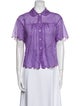 tricot COMME des GARÇONS Short Sleeve Button-Up Top