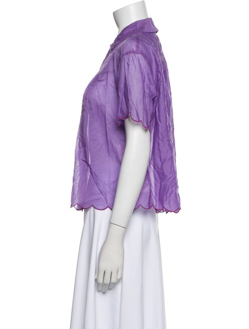 tricot COMME des GARÇONS Short Sleeve Button-Up Top