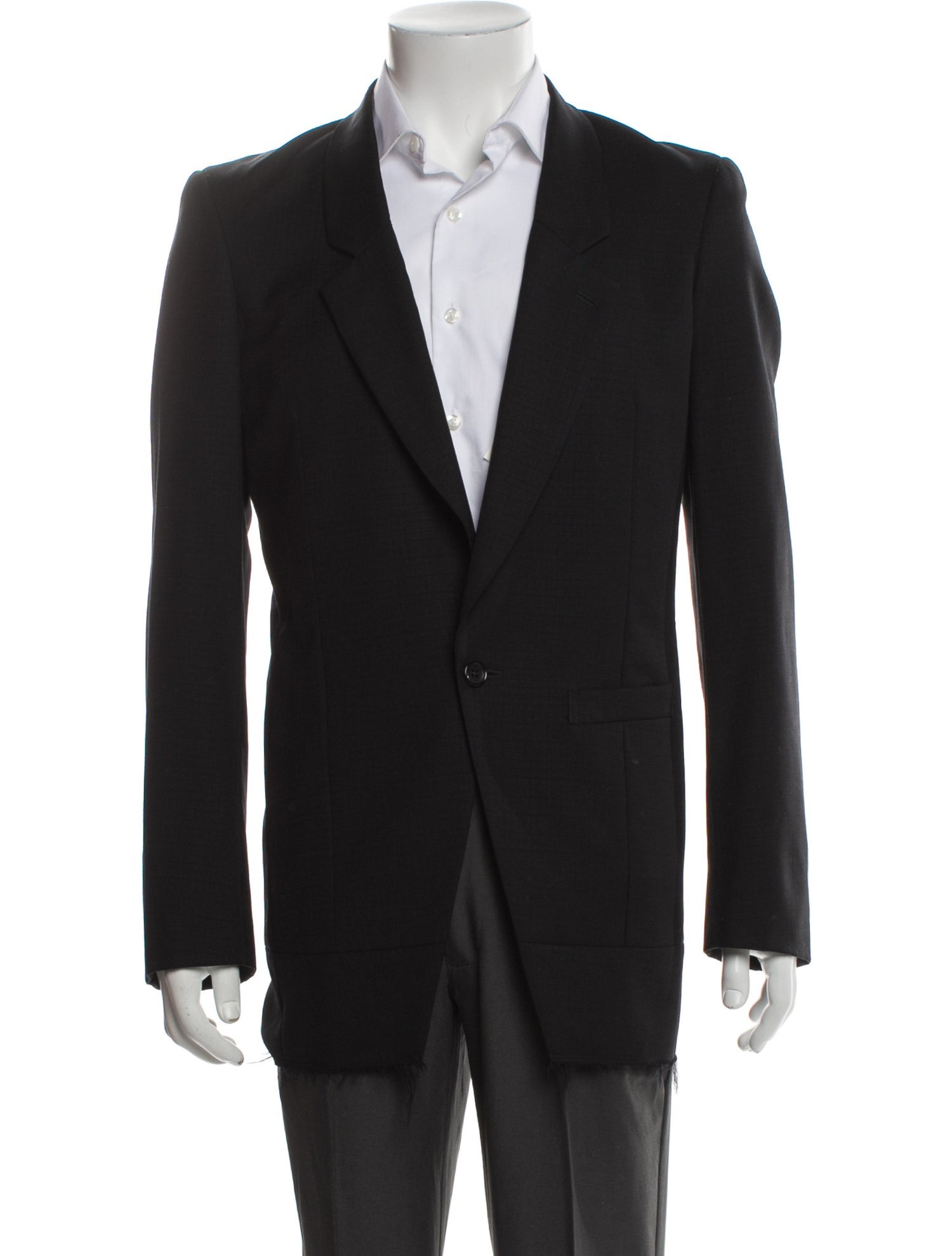Comme des Garçons Homme Plus Wool Raw-Edge Trim Blazer
