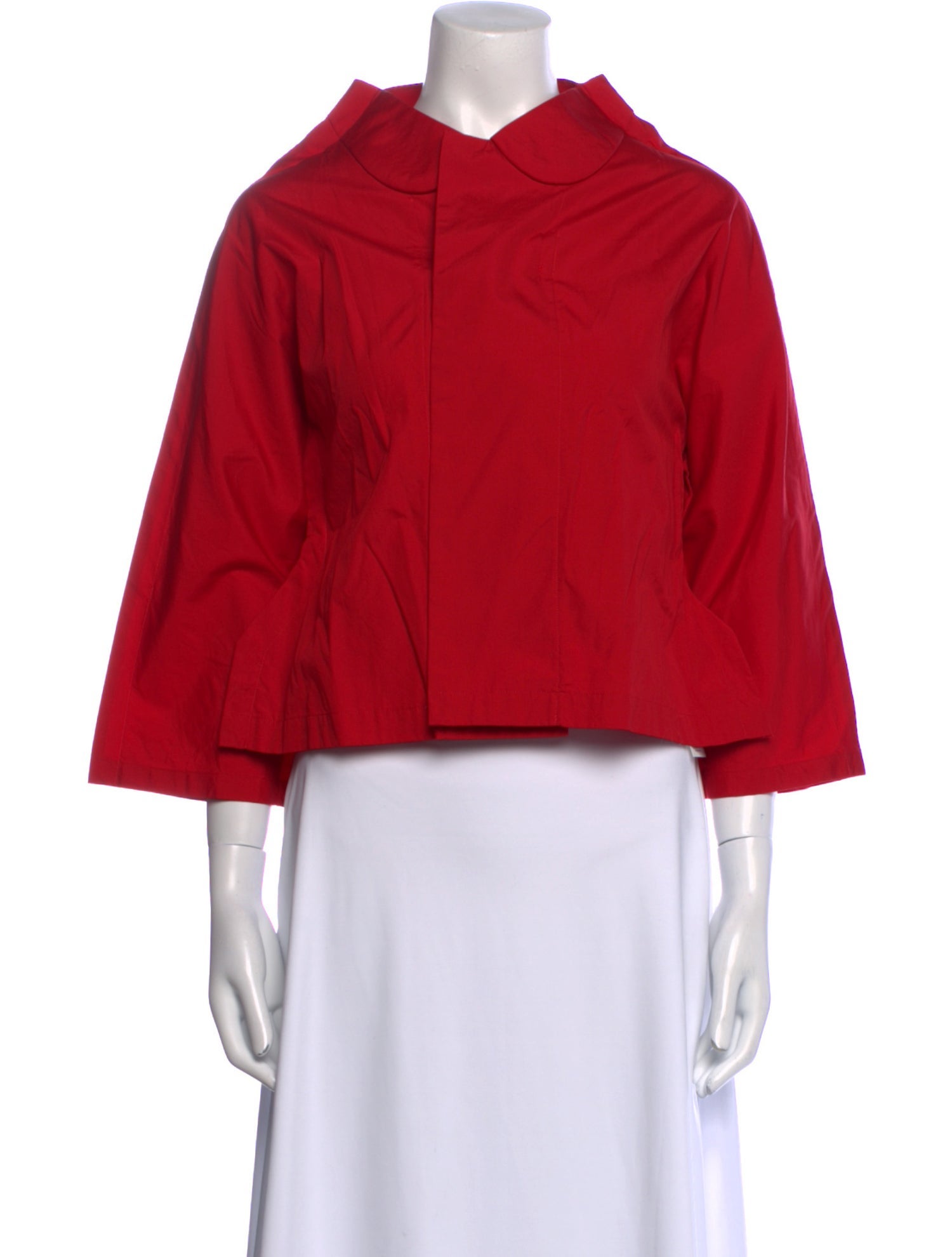 Comme des Garçons Mock Neck Three-Quarter Sleeve Crop Top