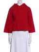 Comme des Garçons Mock Neck Three-Quarter Sleeve Crop Top