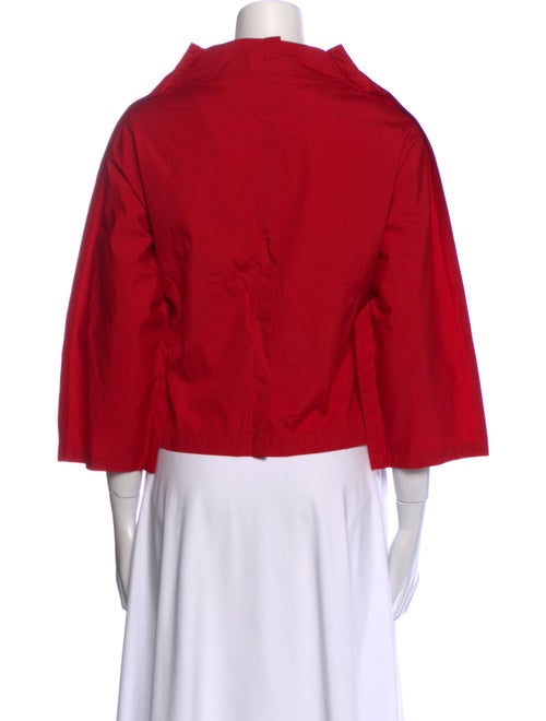 Comme des Garçons Mock Neck Three-Quarter Sleeve Crop Top