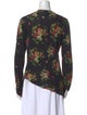 Comme des Garçons Wool Floral Print Blouse