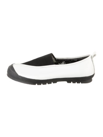 Comme des Garçons Leather Colorblock Pattern Sneakers