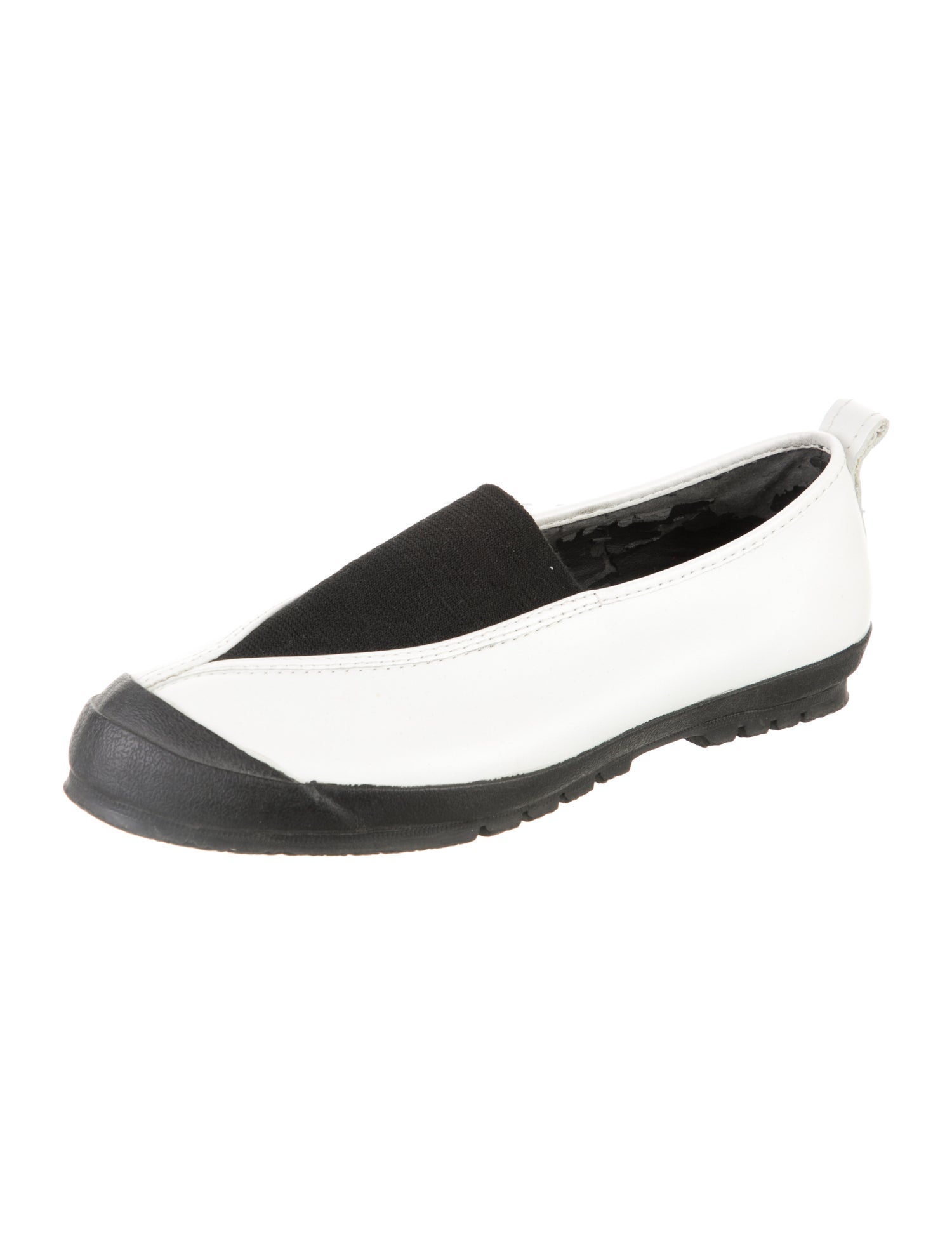 Comme des Garçons Leather Colorblock Pattern Sneakers