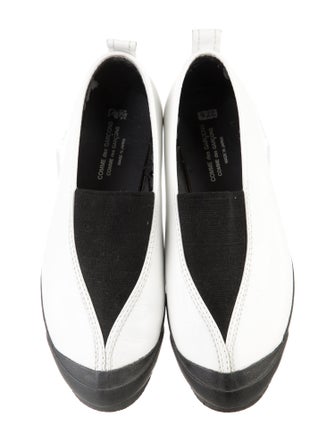 Comme des Garçons Leather Colorblock Pattern Sneakers