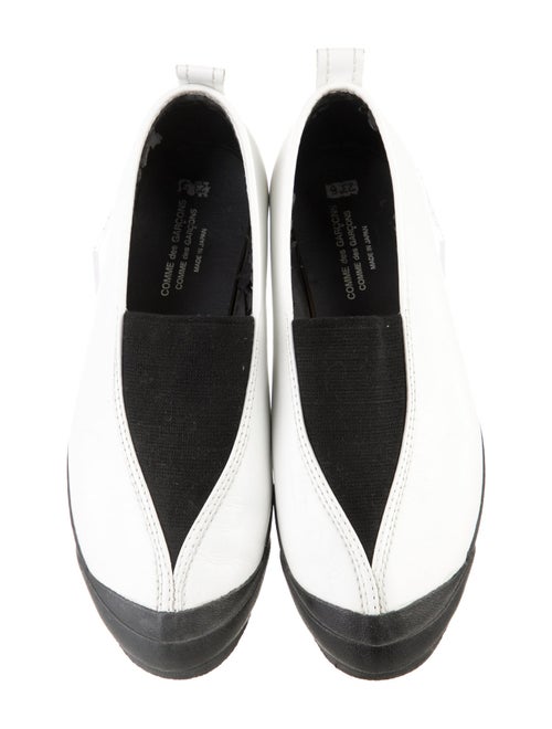 Comme des Garçons Leather Colorblock Pattern Sneakers