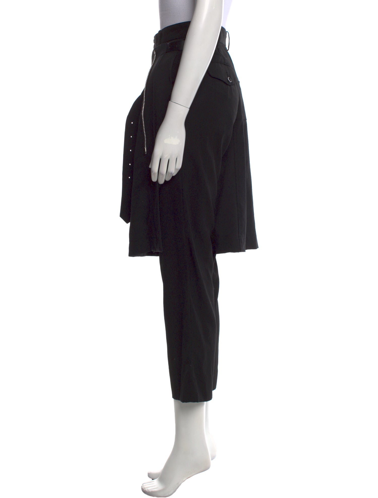 BLACK Comme des Garçons Wool Straight Leg Pants