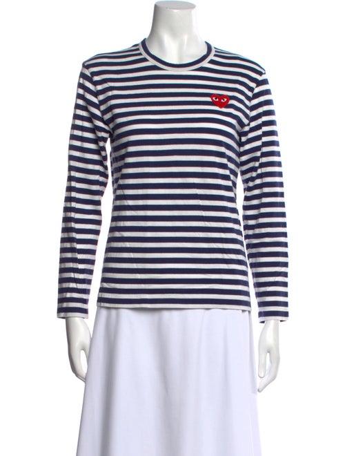 Comme des Garçons Play Striped Crew Neck Top