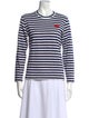 Comme des Garçons Play Striped Crew Neck Top