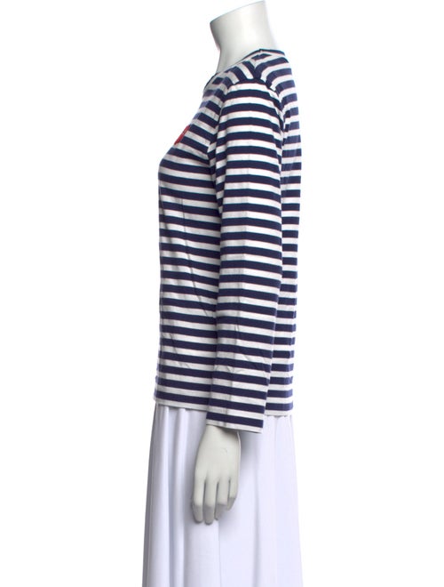 Comme des Garçons Play Striped Crew Neck Top
