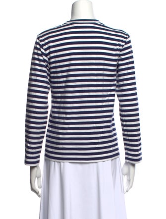 Comme des Garçons Play Striped Crew Neck Top