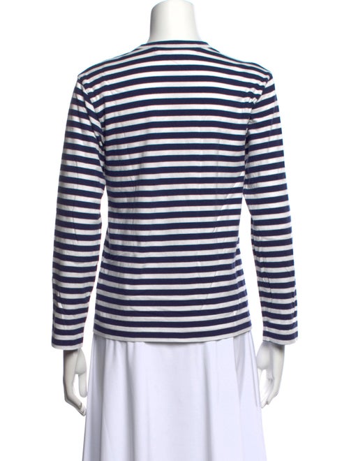 Comme des Garçons Play Striped Crew Neck Top