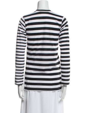 Comme des Garçons Striped Crew Neck Top