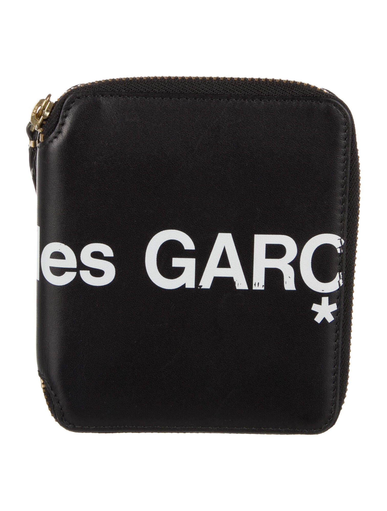 Comme des Garçons Leather Graphic Print Compact Wallet