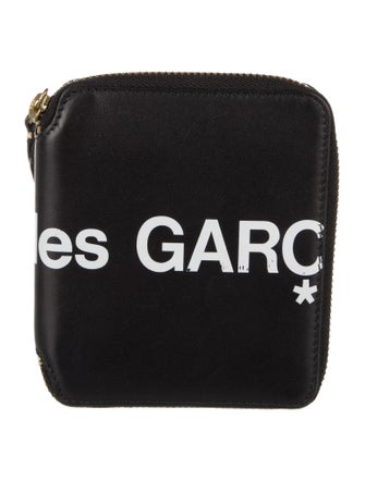 Comme des Garçons Leather Graphic Print Compact Wallet