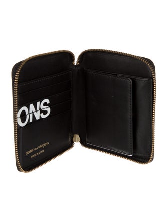 Comme des Garçons Leather Graphic Print Compact Wallet